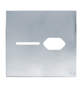 Placa p/ 1 Interruptor + Tomada 4x4 - Novara Glass Espelhada